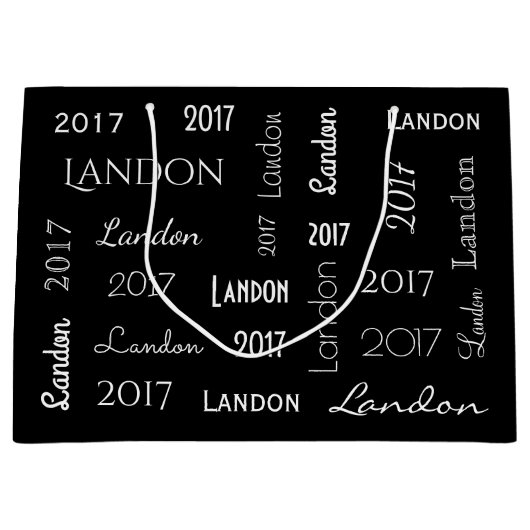 Persoonlijke naam en Afstuderen jaar Large Cadeautasje (Voorkant)