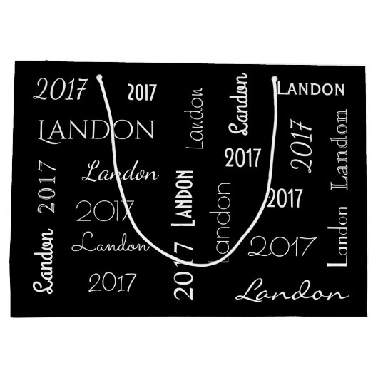 Persoonlijke naam en Afstuderen jaar Large Cadeautasje (Achterkant)