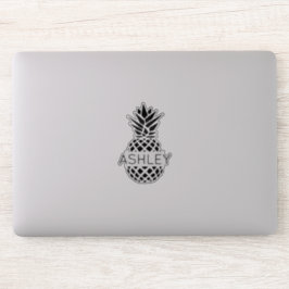 Persoonlijke naam en ananas laptop sticker