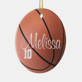Persoonlijke naam en Basketball Ornament nummer (Rechts)
