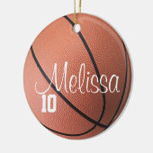 Persoonlijke naam en Basketball Ornament nummer (Links)