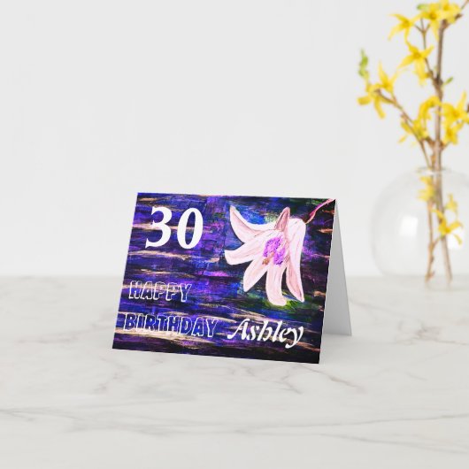 Persoonlijke naam en blijvende geboortedatum kaart (Gele Bloem)