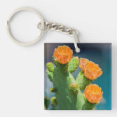 Persoonlijke naam en Cactusbloem Foto Sleutelhanger (Voorkant)