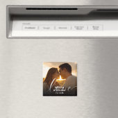 Persoonlijke naam en datum foto magneet (Insitu (Vaatwasser))