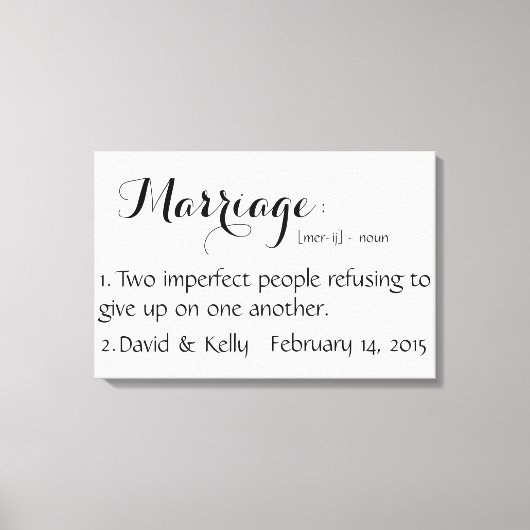 Persoonlijke naam en datumwandkunst canvas afdruk (Voorkant)