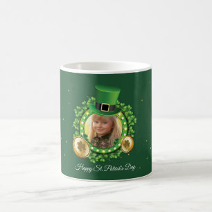 Persoonlijke naam en foto van St. Patrick's Day Gr Koffiemok