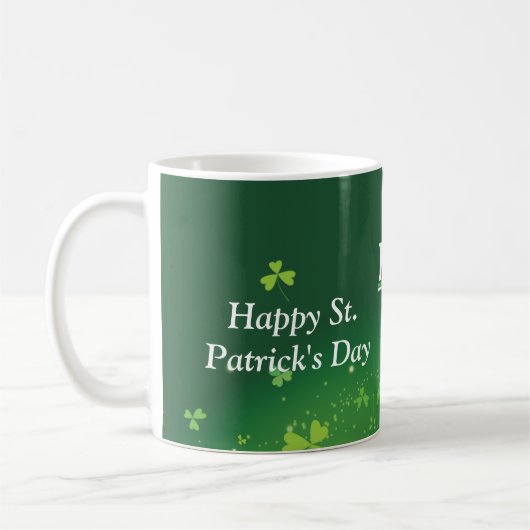 Persoonlijke naam en foto van St. Patrick's Day Gr Koffiemok (Links)