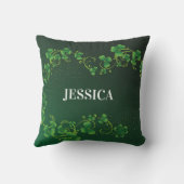 Persoonlijke naam en foto van St. Patrick's Day Gr Kussen (Achterkant)