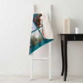 Persoonlijke naam en fotocollage typografie sherpa deken (In situ)