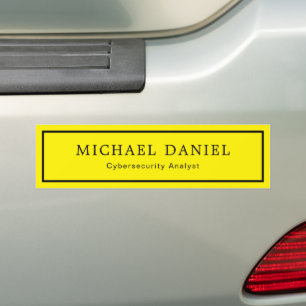Persoonlijke naam en functietitel op maat bumpersticker