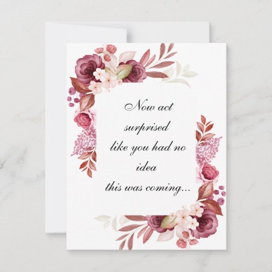 Persoonlijke naam en het Voorstel van de Bridesmai Bedankkaart (Voorkant)