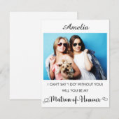 Persoonlijke naam en het Voorstel van de Bridesmai Bedankkaart (Voorkant / Achterkant)