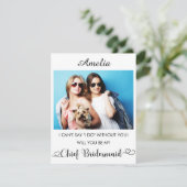 Persoonlijke naam en het Voorstel van de Bridesmai Bedankkaart (Staand voorkant)