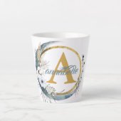 Persoonlijke naam en Initiaal Latte Mok (Voorkant)
