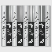 Persoonlijke naam en Initialen bruiloft/Jubileum Cadeaupapier (Vlak)