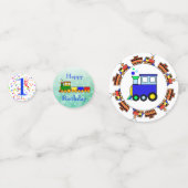Persoonlijke naam en jaar Choo Train Birthday Confetti (Voorkanten)