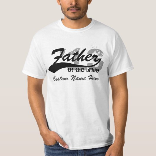 Persoonlijke naam en Jaar vader van het Bride-Shir T-shirt (Voorkant)
