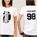 Persoonlijke naam en Jouw naam van uw Football Tea T-shirt<br><div class="desc">Gepersonaliseerd Football Shirt met Jouw naam Football - Football Seizoen T-shirt - Football Graphic</div>