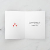 Persoonlijke naam en leeftijd grappig ouder dan 75 kaart (Binnen)