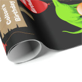 Persoonlijke naam en leeftijd inosaur Birthday Cadeaupapier (Rol Hoek)