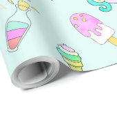 Persoonlijke naam en leeftijdseenheid geboortedag cadeaupapier (Rol Hoek)