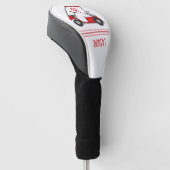 Persoonlijke naam en monogram golf headcover (Schuin)
