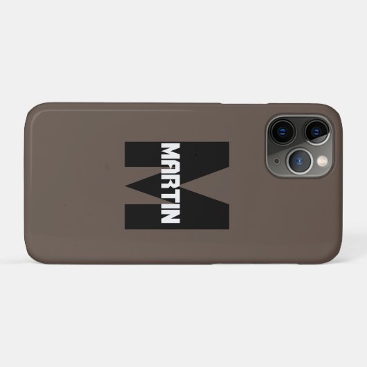 Persoonlijke naam en monogram iPhone/iPad-draagtas Case-Mate iPhone Case (Achterkant (horizontaal))