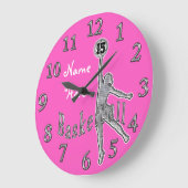 Persoonlijke NAAM en NUMMER Basketball Clocks Grote Klok (Hoek)
