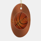 Persoonlijke NAAM en NUMMER Basketball Ornaments Keramisch Ornament (Rechts)