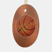 Persoonlijke NAAM en NUMMER Basketball Ornaments Keramisch Ornament (Links)