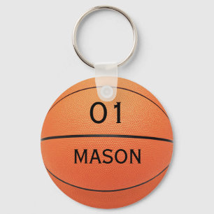 Persoonlijke naam en nummer Basketball Sports Sleutelhanger