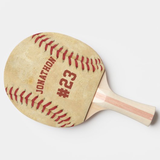 Persoonlijke naam en nummer honkbal tafeltennisbatje (Zijkant)