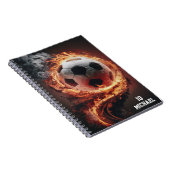 Persoonlijke naam en nummer voetbal  notitieboek (Rechterzijde)