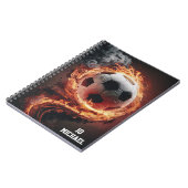 Persoonlijke naam en nummer voetbal  notitieboek (Linkerzijde)