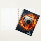 Persoonlijke naam en nummer voetbal planner (Display)