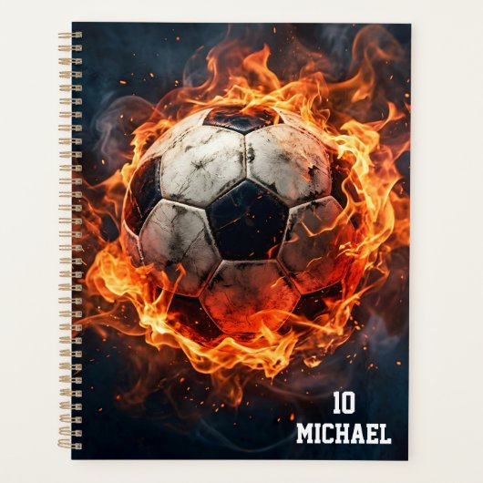 Persoonlijke naam en nummer voetbal planner (Voorkant)