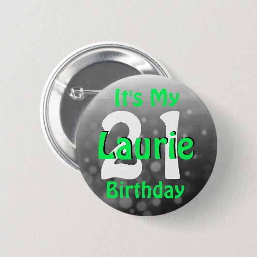 Persoonlijke naam en ouderdom Button (Voorkant /achterkant)