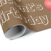 Persoonlijke naam en ouderdom op feestdag cadeaupapier (Rol Hoek)