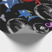 Persoonlijke naam en ouderdom van het mariene leve cadeaupapier (Hoek)