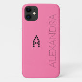 Persoonlijke naam en rendabele film op roze Case-Mate iPhone case (Achterkant)