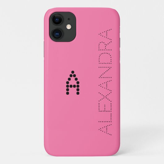 Persoonlijke naam en rendabele film op roze Case-Mate iPhone case (Achterkant)