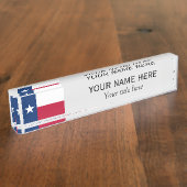 Persoonlijke naam en titel Texas State flag Naambordje (Zijkant)