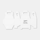 Persoonlijke naam eten en drinken bedankdoosjes (Uitgevouwen)