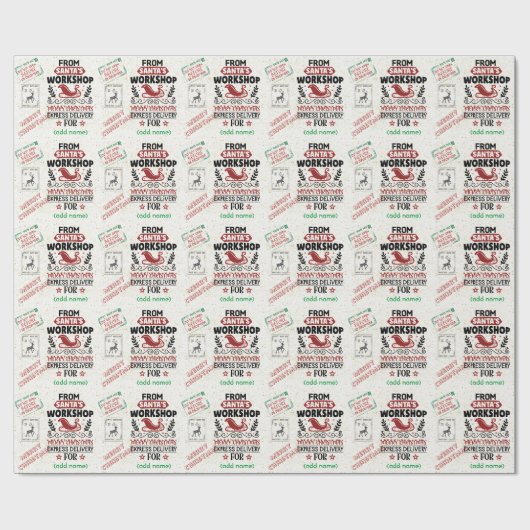 Persoonlijke naam Express verzending 2Cadeaupapier Cadeaupapier (Vlak)