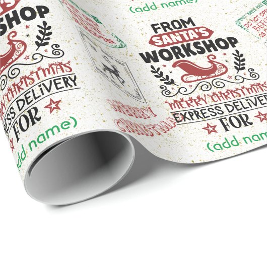 Persoonlijke naam Express verzending 2Cadeaupapier Cadeaupapier (Rol Hoek)