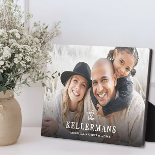 Persoonlijke naam familie foto fotoplaat