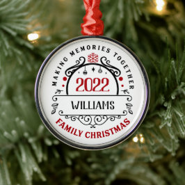 Persoonlijke Naam Familie Kerst Sieraad Metalen Ornament