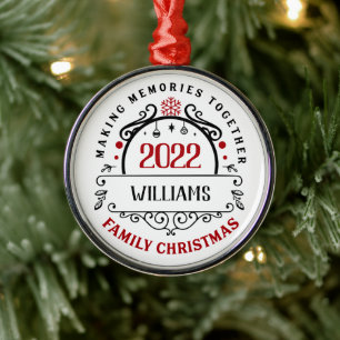 Persoonlijke Naam Familie Kerst Sieraad Metalen Ornament