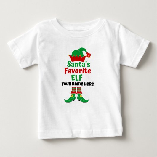 Persoonlijke naam Favoriete Elf T-Shirt (Voorkant)