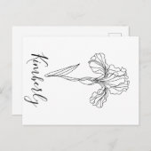 Persoonlijke naam Februari iris Geboortebloem Briefkaart (Voorkant / Achterkant)